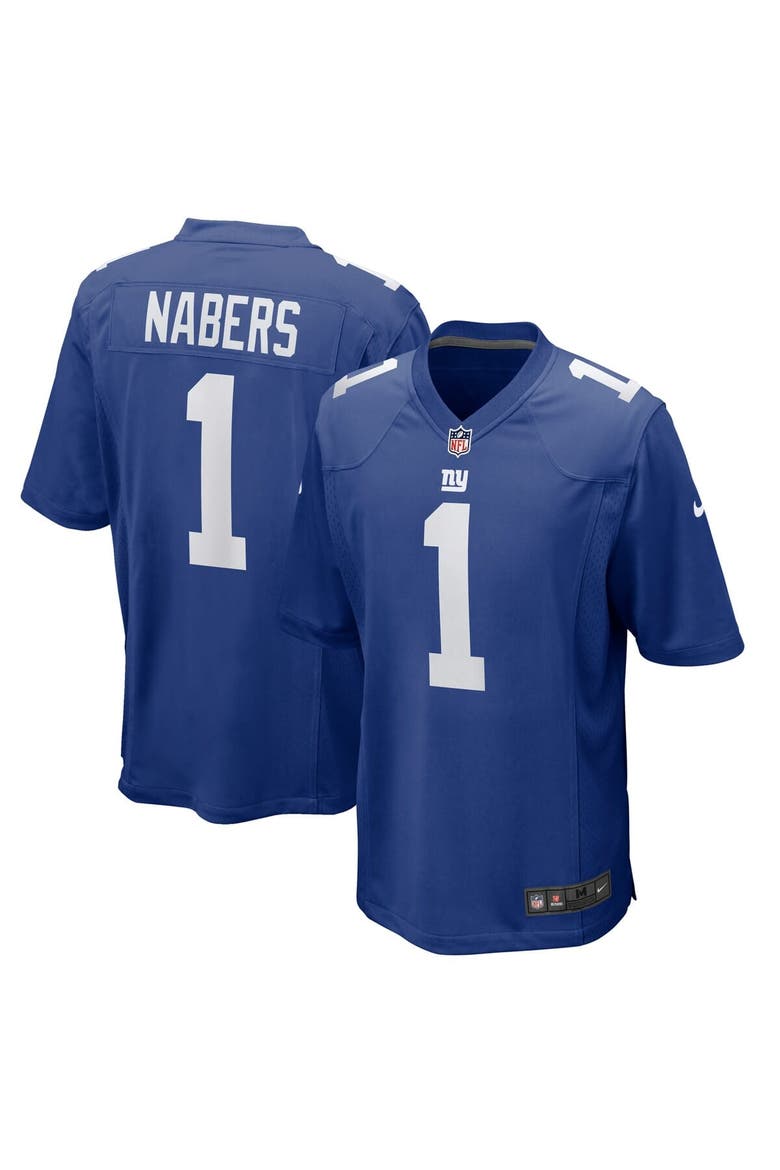 Men's Nike Malik Nabers Royal New York Giants  Player Game Jersey, Alternate, color, Royal