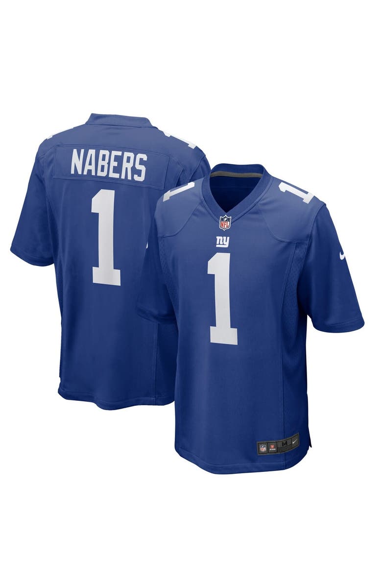 Nike Men's Nike Malik Nabers Royal New York Giants  Player Game Jersey, Alternate, color, Royal