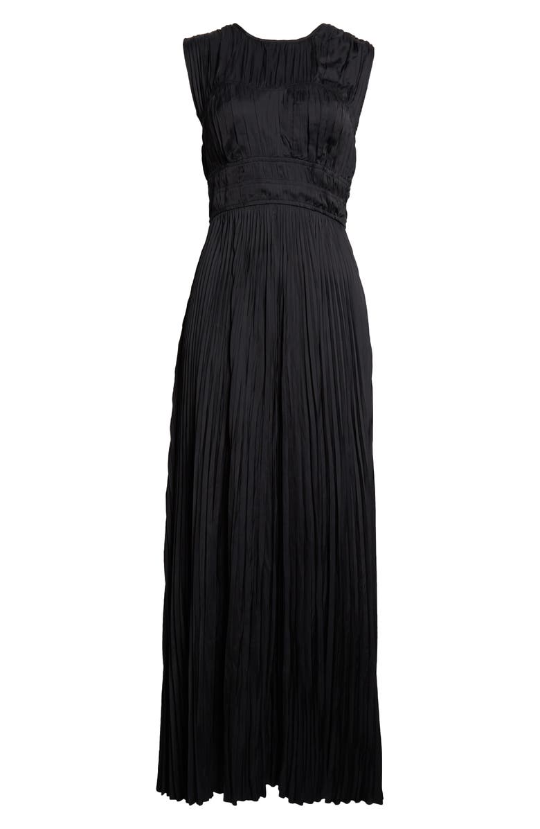 Ulla Johnson Delia Plissé Satin Gown, Alternate, color, 