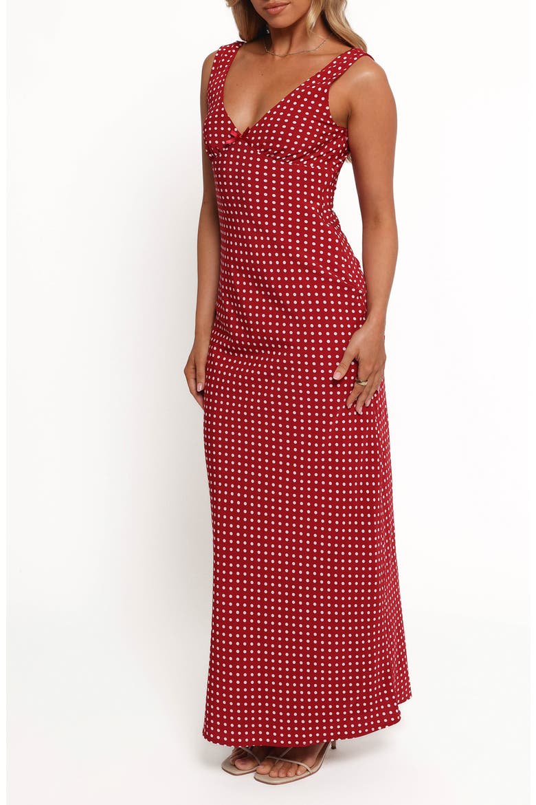 Leni Polka Dot Maxi Dress, Alternate, color, RED POLKA DOT