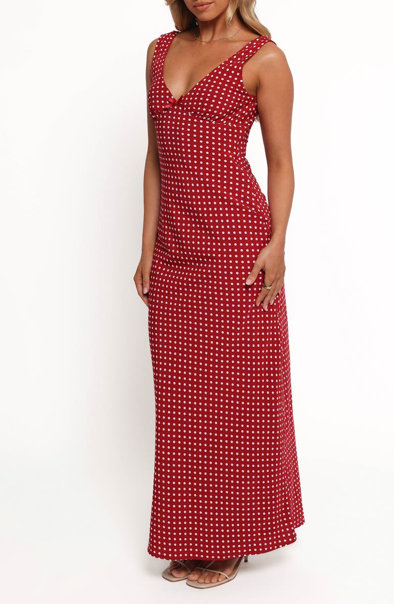 Petal & Pup Leni Polka Dot Maxi Dress, Alternate, color, Red Polka Dot