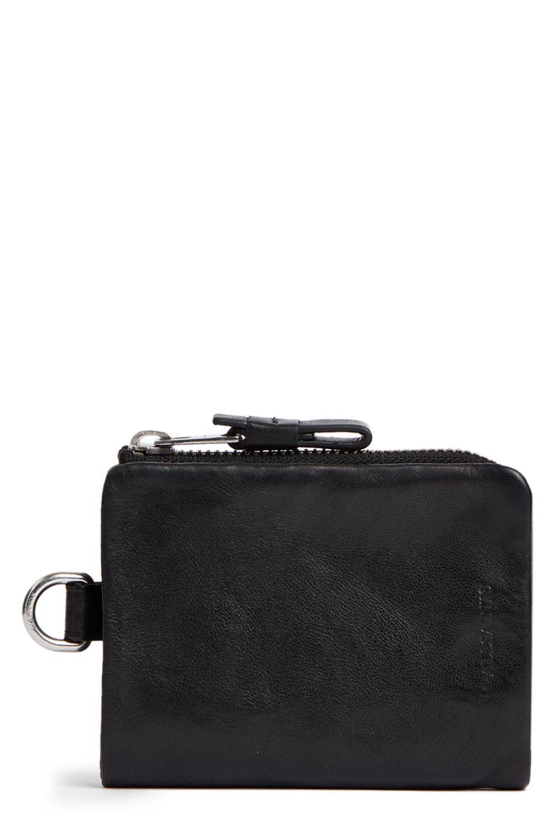 Junction Leather Wallet, Main, color, BLACK