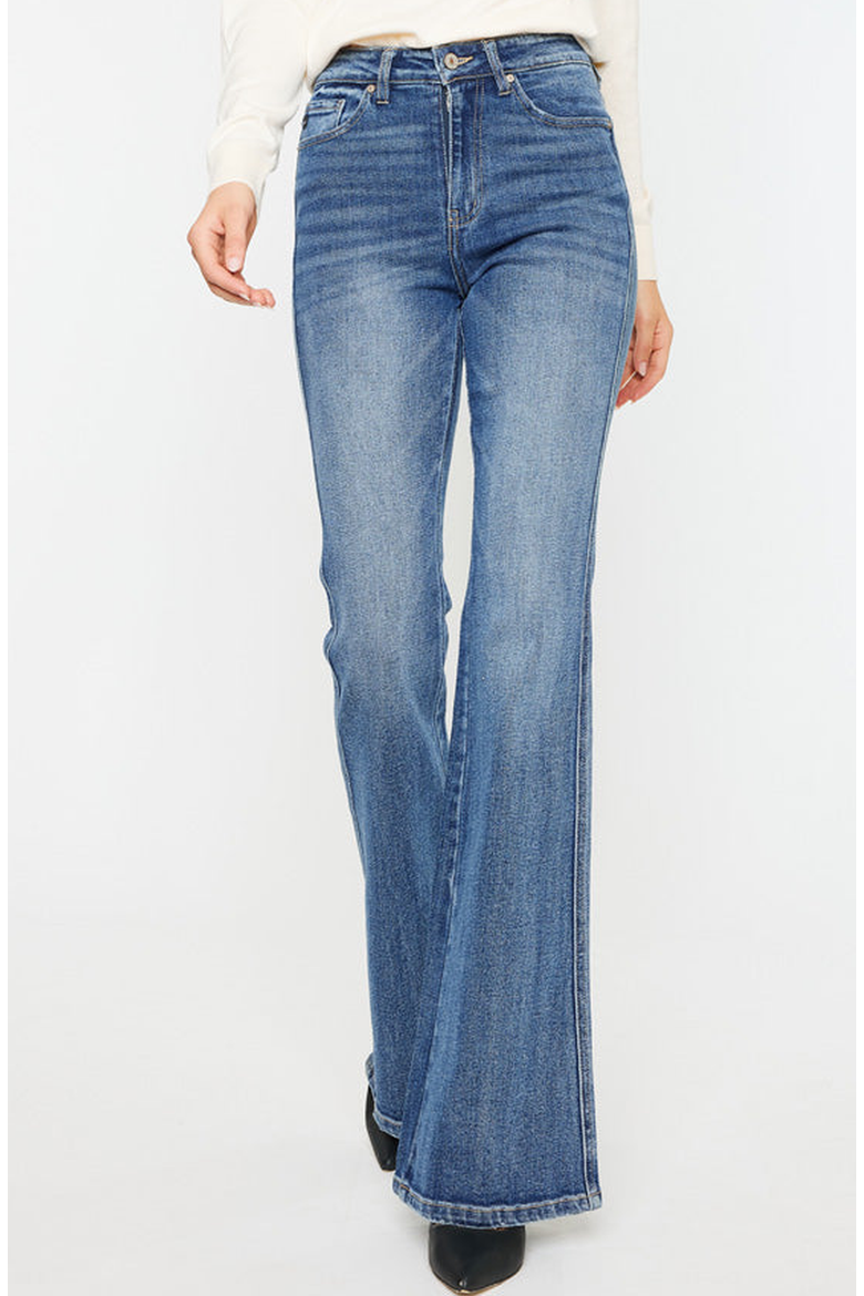 Luke High Rise Flare Jeans, Main, color, Medium Wash