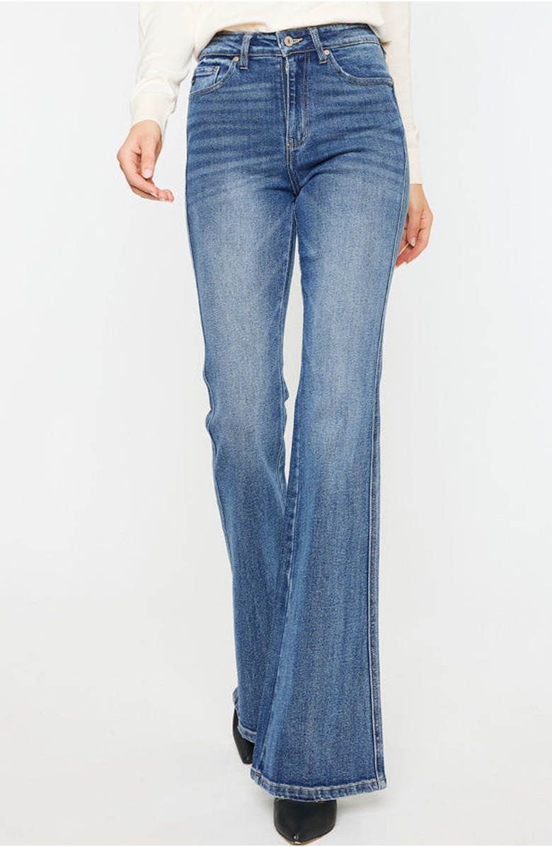 KanCan Luke High Rise Flare Jeans, Main, color, Medium Wash