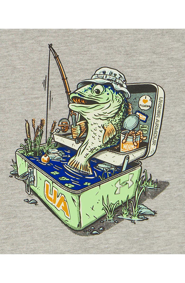 Under Armour Bait n' Tackle Graphic T-Shirt & Mesh Shorts Set, Alternate, color, Mod Gray