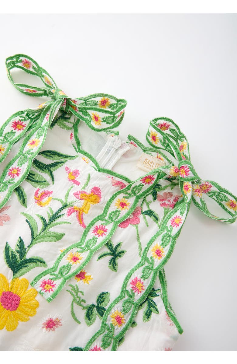 Marlo Kids Kaylee Cotton Embroidered Mini Dress, Alternate, color, Floral