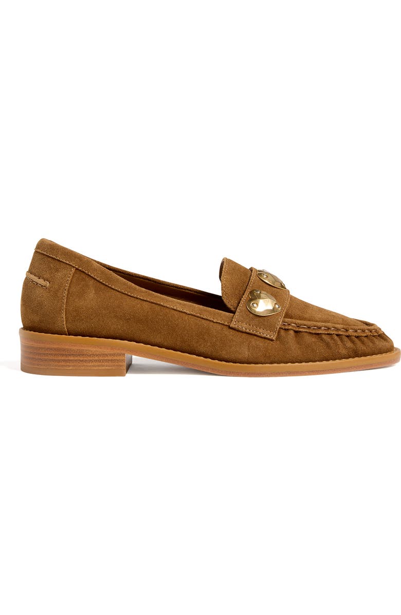 Cinq à Sept Gretta Heart Stud Loafer, Alternate, color, Golden Sienna