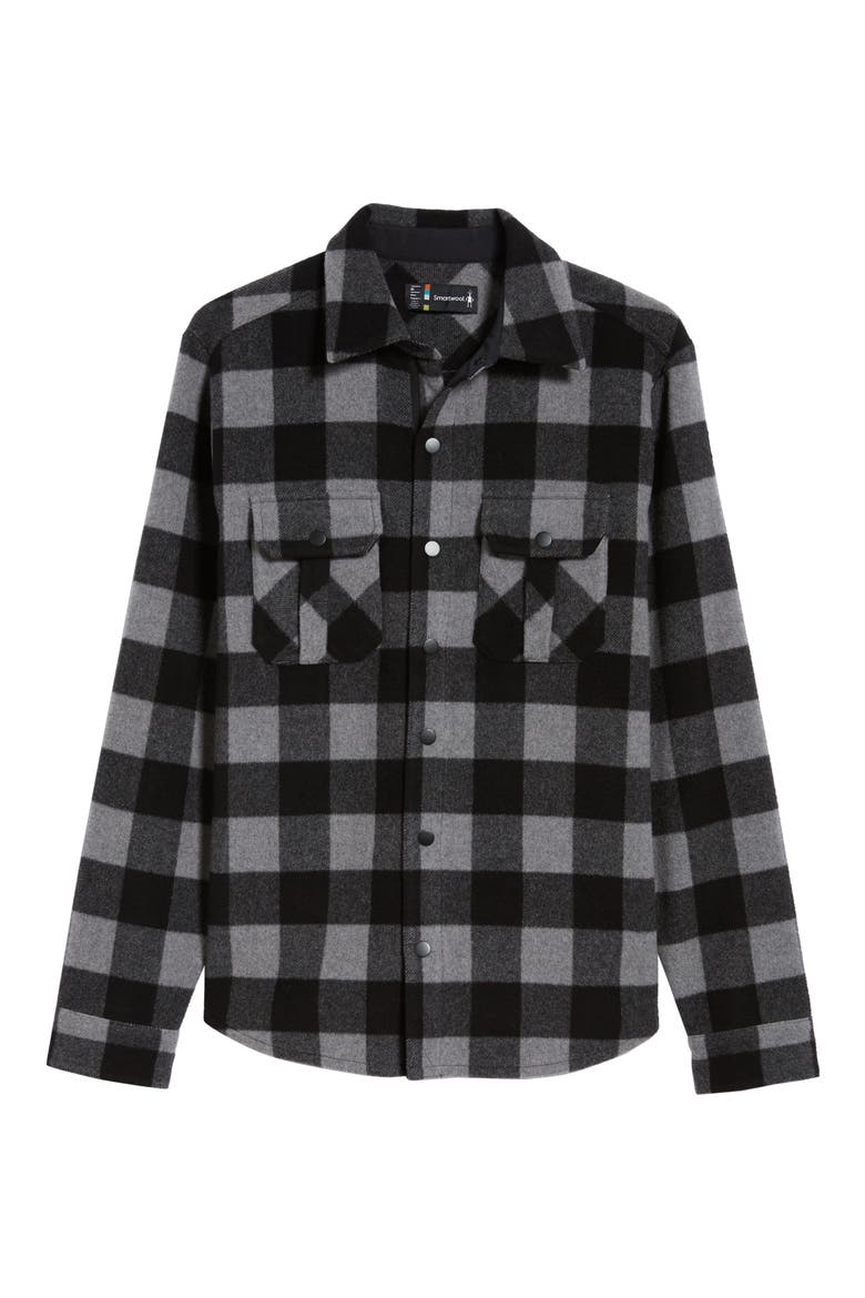 Anchor Line Flannel Shirt Jacket, Alternate, color, MEDIUM GREY