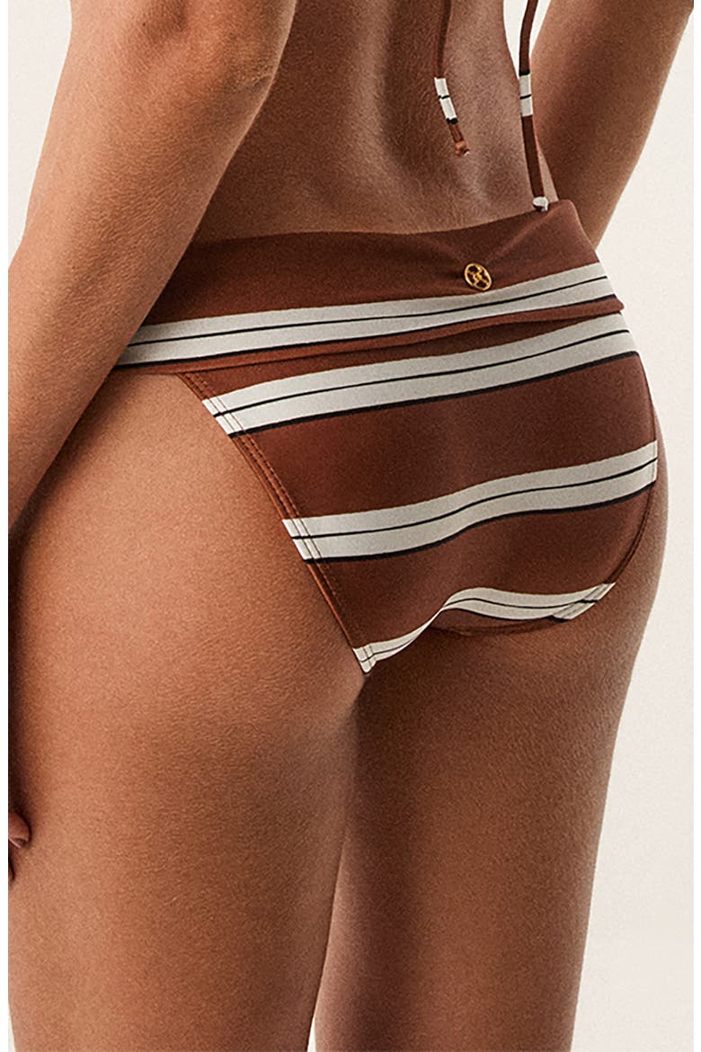 Bia Striped Full Coverage Bikini Bottoms, Alternate, color, MULTI