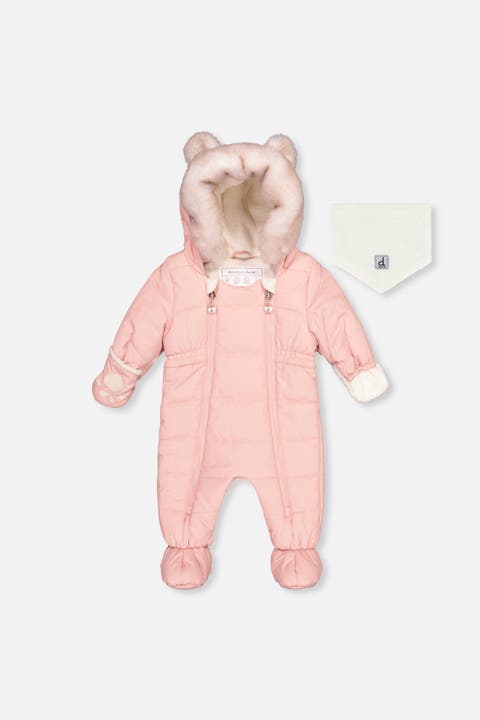 Car Seat Fleece Neckwarmer One Piece Snowsuit