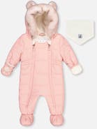 Deux par Deux Car Seat Fleece Neckwarmer One Piece Snowsuit