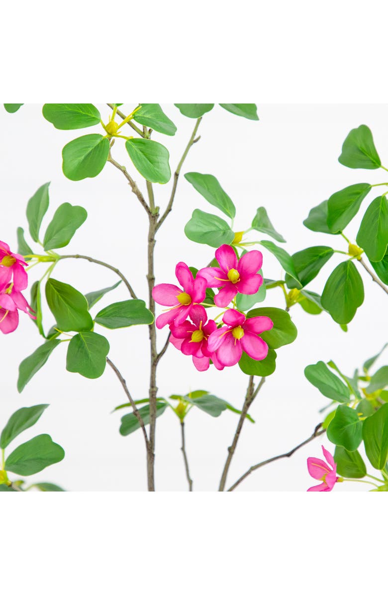 NEARLY NATURAL 5-ft Artificial Dogwood Tree with Real Touch Leaves, Alternate, color, Green/Pink