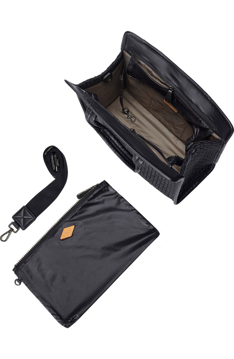 MZ Wallace Medium Woven Nylon Box Tote, Alternate, color, Black Woven