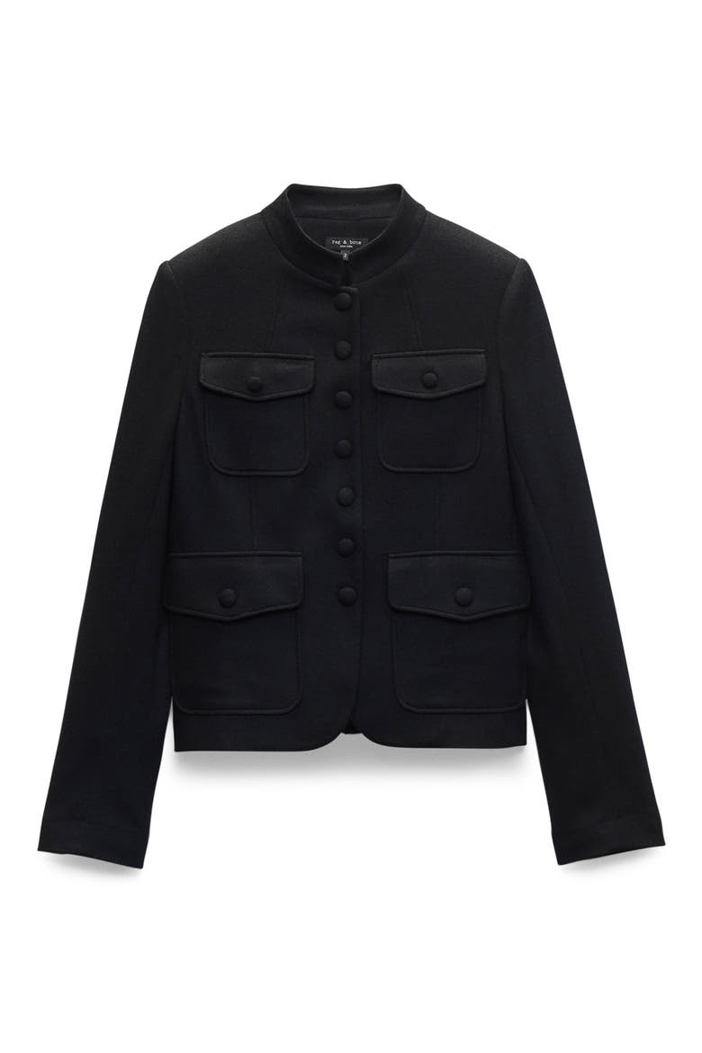 Mercer Wool Jacket, Alternate, color, BLACK