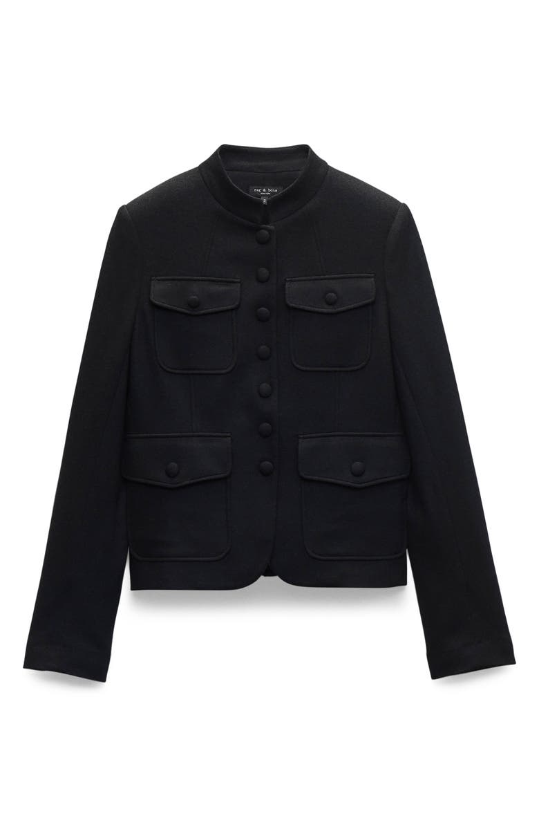 rag & bone Mercer Wool Jacket, Alternate, color, Black