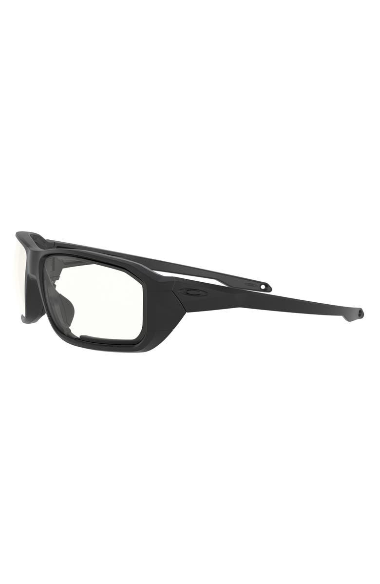Oakley Ballistic 65mm Rectangular Sunglasses, Alternate, color, Black
