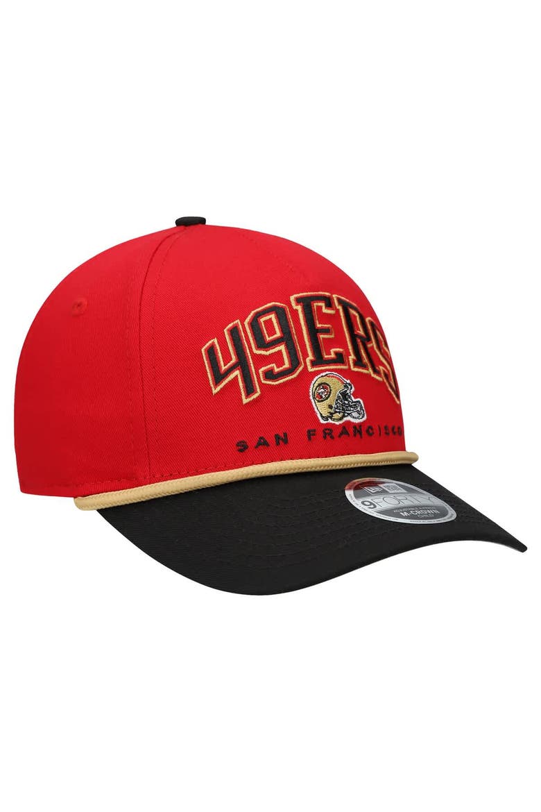 Preschool New Era  Scarlet/Gold San Francisco 49ers  Arch COOLERA 9FORTY A-Frame M-Crown Adjustable Hat, Alternate, color, Scarlet