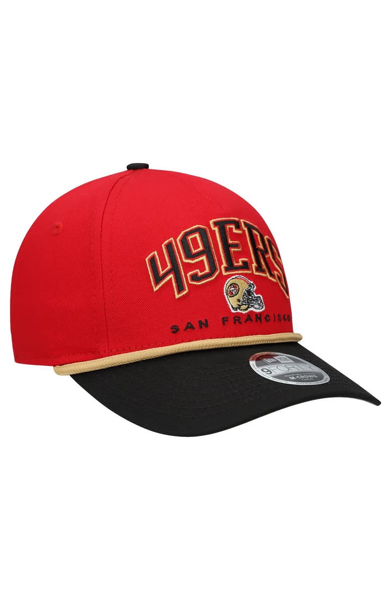 New Era Preschool New Era  Scarlet/Gold San Francisco 49ers  Arch COOLERA 9FORTY A-Frame M-Crown Adjustable Hat, Alternate, color, Scarlet