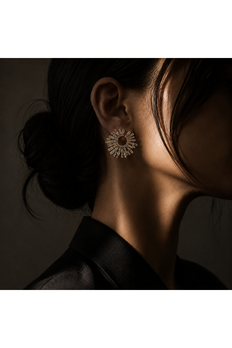 The Heiress Studs, Alternate, color, Gold