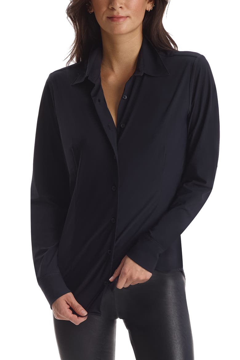 Classic Button-Down Shirt, Main, color, BLACK