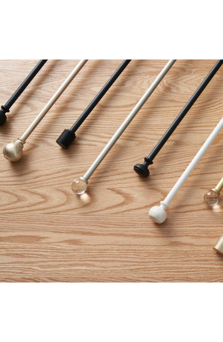 DKNY Griffin 48" to 86" Adjustable Curtain Rod, Alternate, color, Black