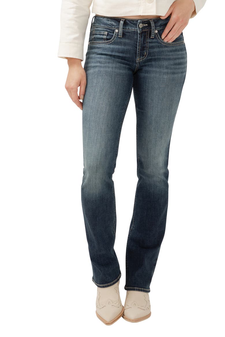 Britt Curvy Fit Low Rise Slim Bootcut Jeans, Main, color, INDIGO