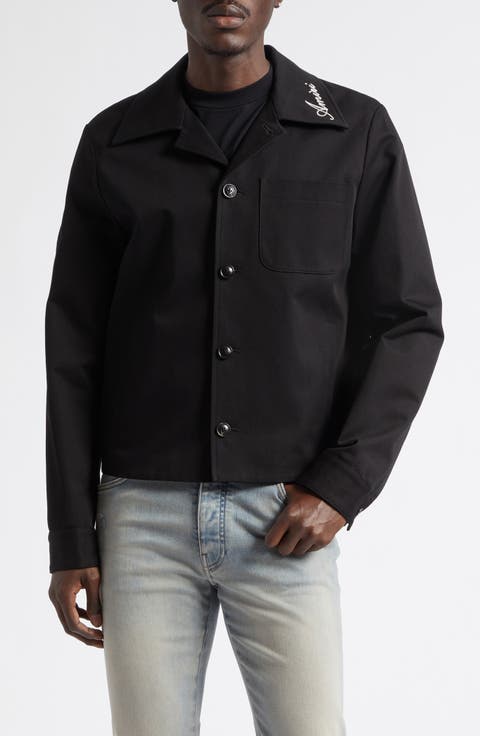 Script Collar Cotton Jacket