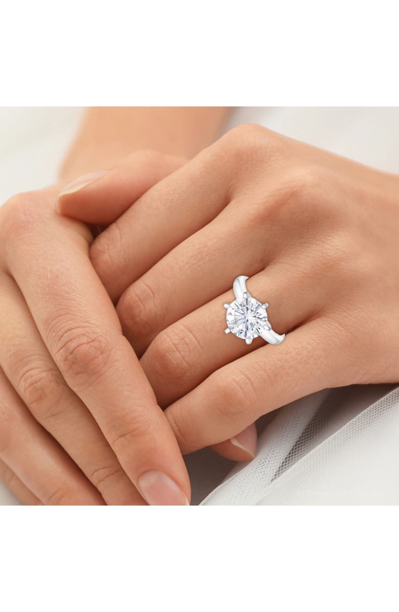 Bliss Diamond Certified 4Ct Round Diamond Solitaire Engagement Ring 14k Gold Lab Grown, Alternate, color, 14K White Gold