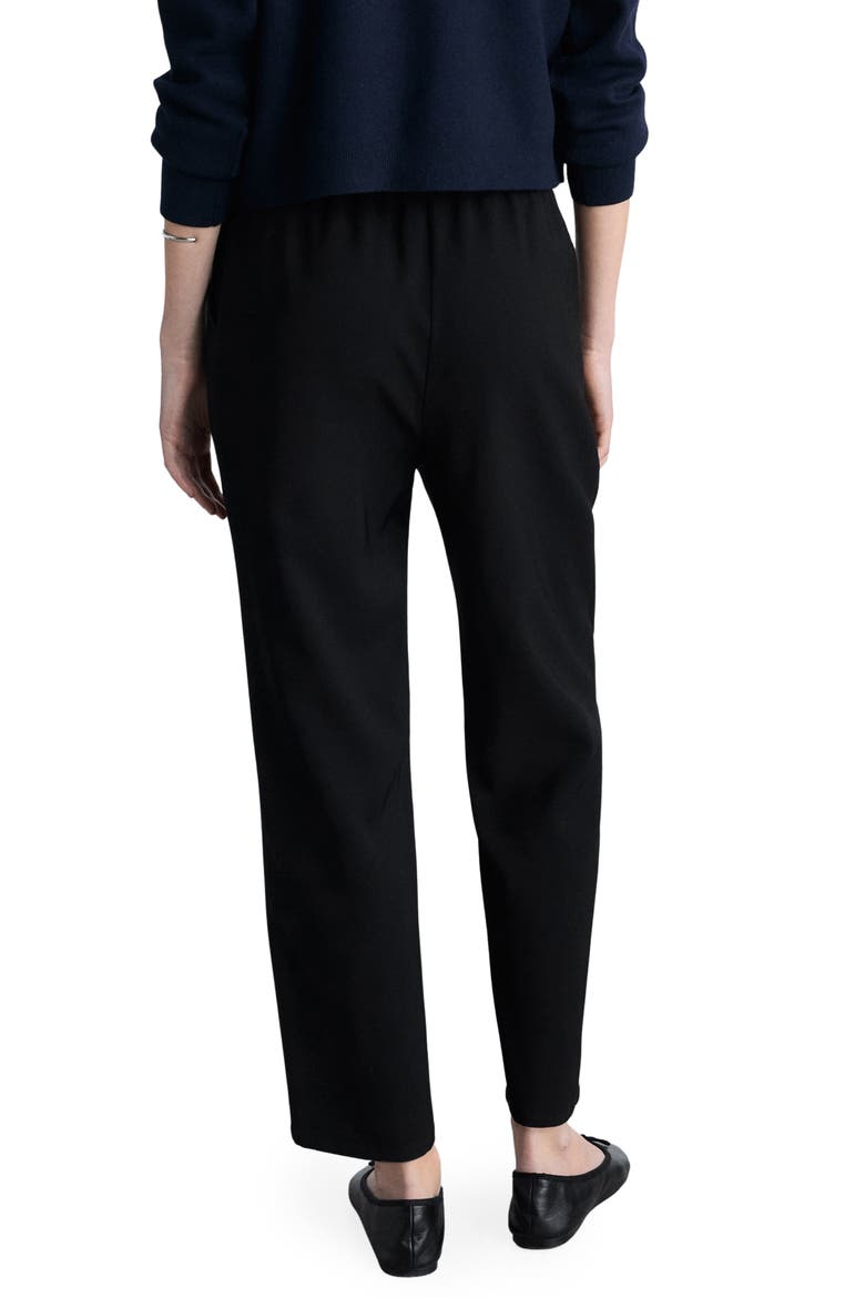 Elastic Waist Flowy Pants, Alternate, color, BLACK