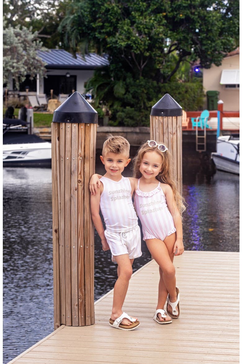 Sunshine Splasher One Piece, Alternate, color, Tan