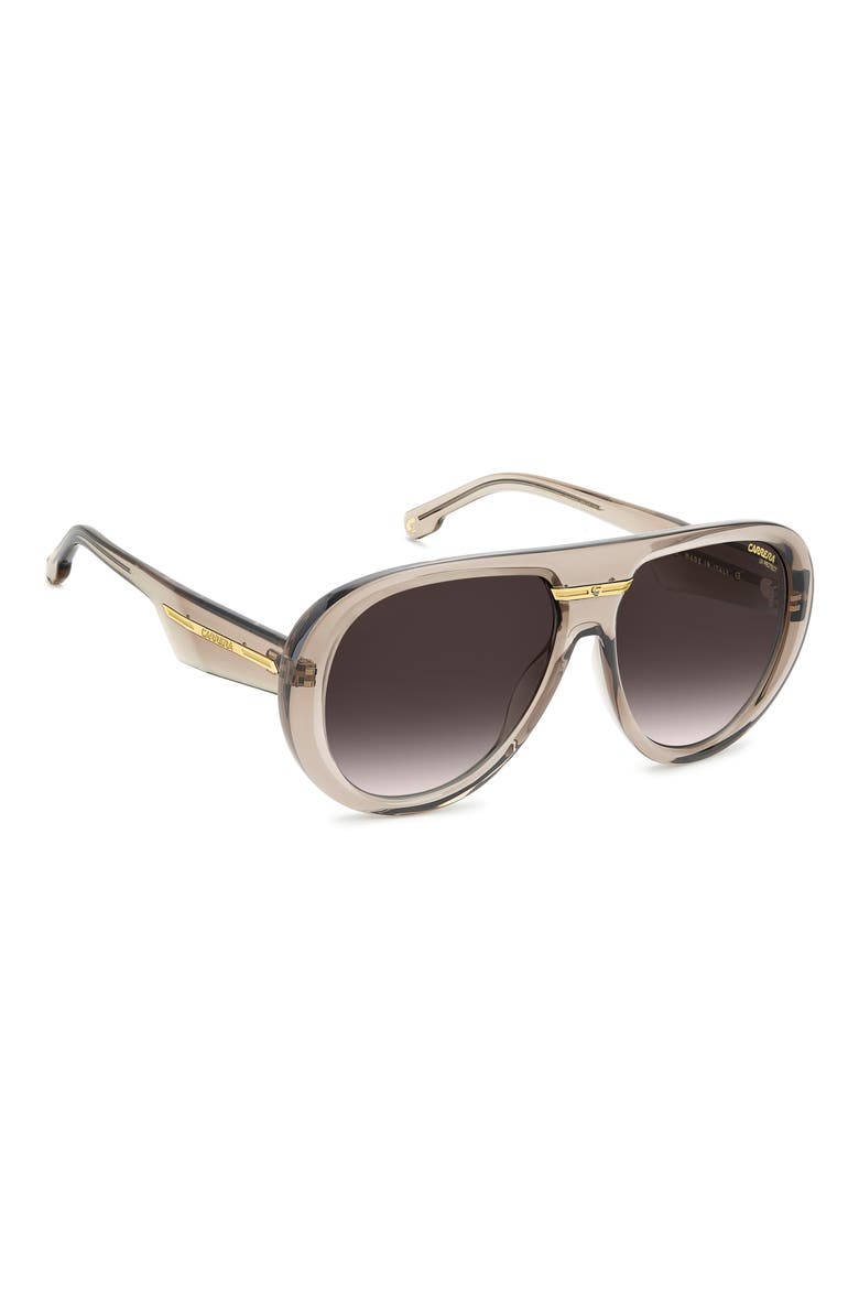 Victory 59mm Gradient Pilot Sunglasses, Alternate, color, NUDE/ PINK DS