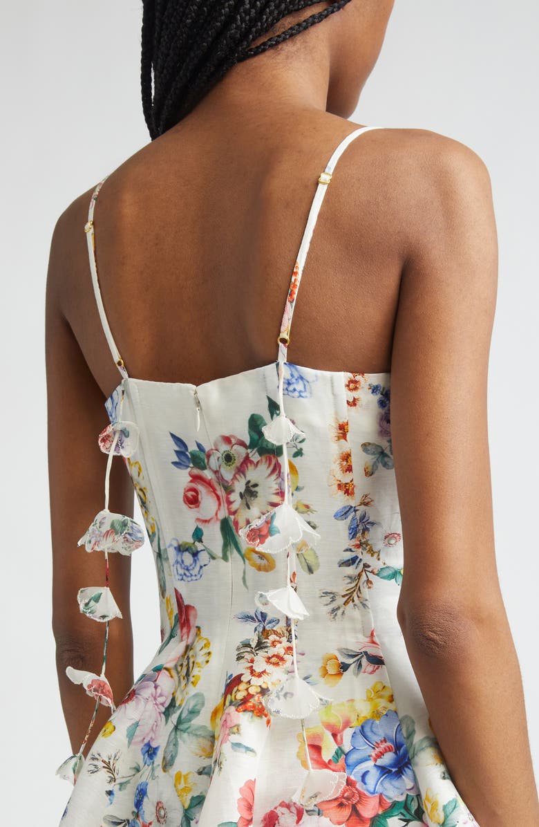 Camilla I Left My Heart in Granada Print Linen & Silk Minidress, Alternate, color, I Left My Heart In Granada