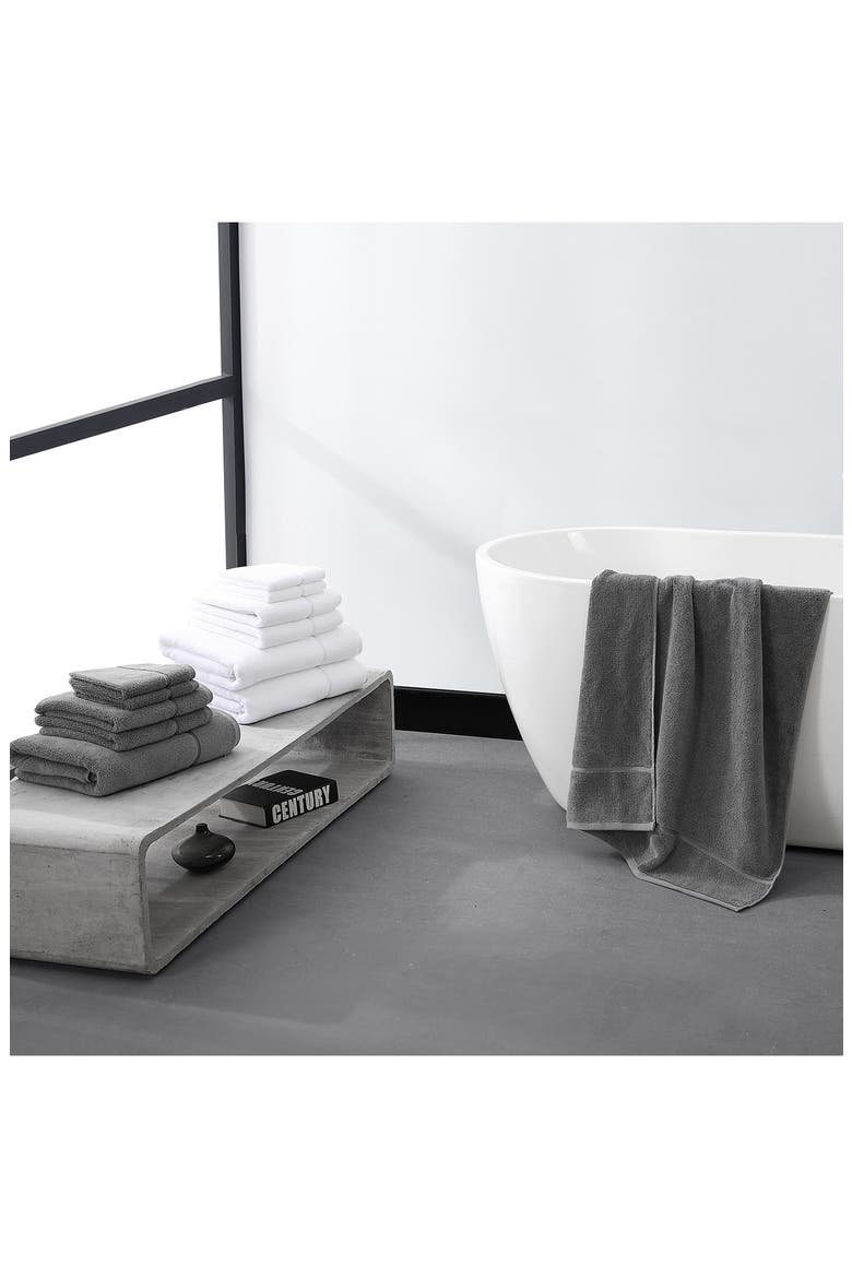 Modern Lux 6-Piece Bath Towel, Hand Towel & Washcloth Set, Alternate, color, COAL