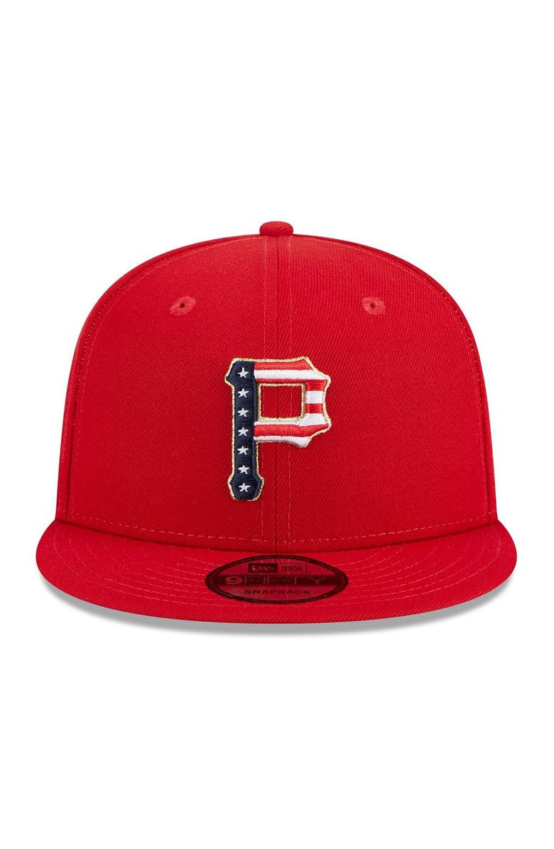 New Era Men's New Era Red Pittsburgh Pirates 2023 Fourth of July 9FIFTY Snapback Adjustable Hat, Alternate, color,