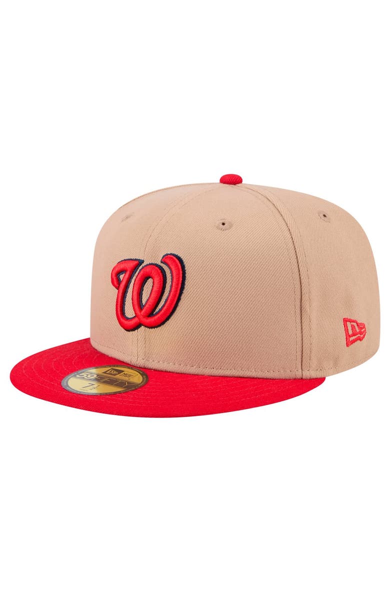 New Era Men's New Era Khaki Washington Nationals 59FIFTY Fitted Hat, Main, color, Khaki