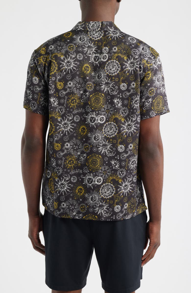 Boardies Sun Print Camp Shirt, Alternate, color, Black