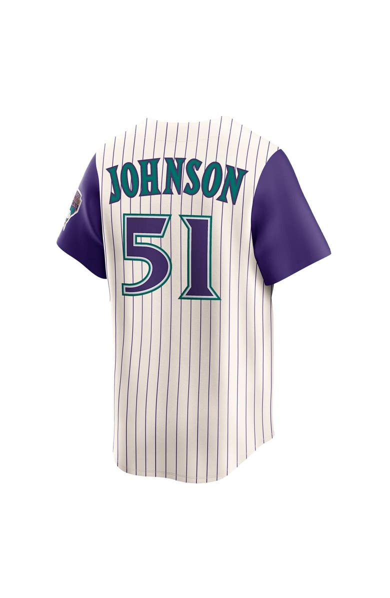 Nike Men's Nike Randy Johnson Cream Arizona Diamondbacks Throwback Cooperstown Collection Limited Jersey, Alternate, color,