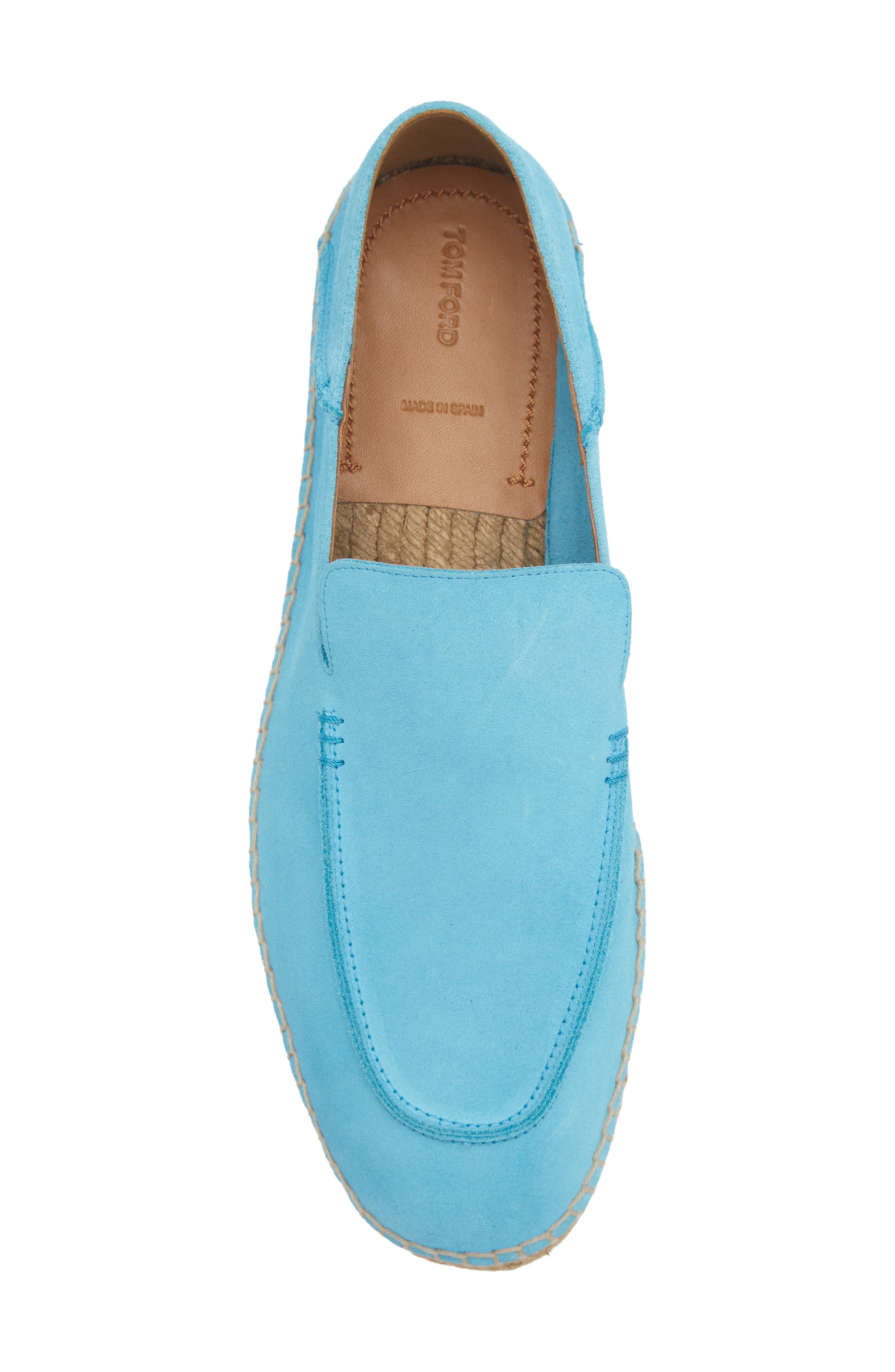 TOM FORD Finn Espadrille Loafer, Alternate, color, Aqua Blue/ Ecru