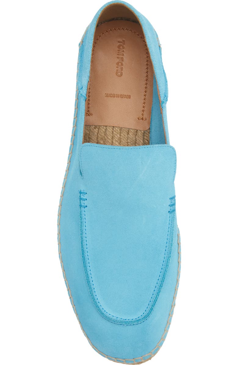 TOM FORD Finn Espadrille Loafer, Alternate, color, Aqua Blue/ Ecru