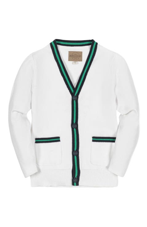 Boys' Organic Tipped Cardigan, Kids