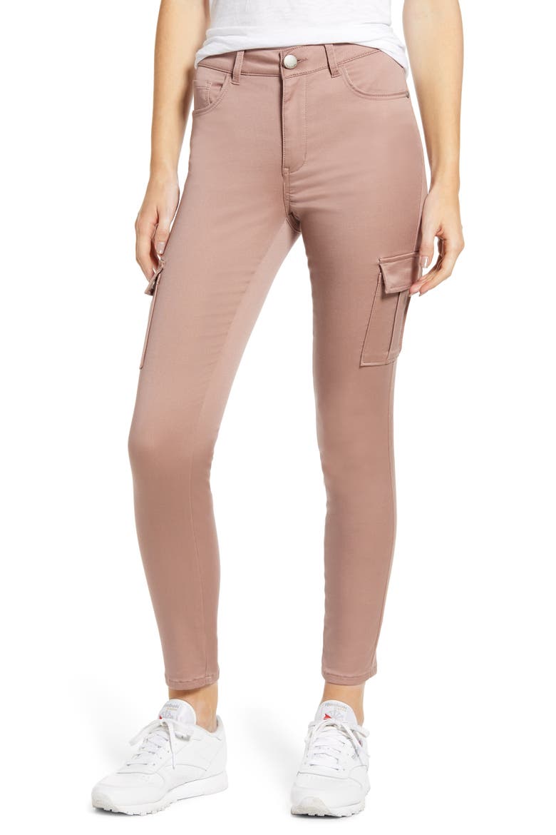 Cargo Utility Skinny Pants, Main, color, ROSEWOOD