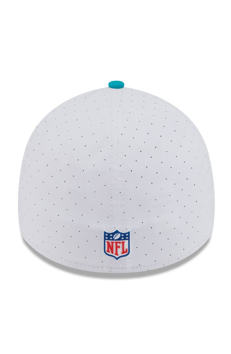 New Era Men's New Era White/Aqua Miami Dolphins 2025 NFL Training Camp 39THIRTY Flex Hat, Alternate, color, White