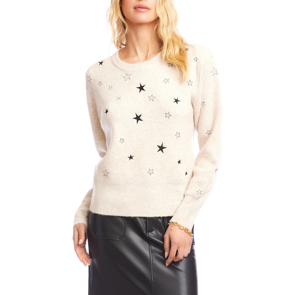 Karen Kane Embroidered Star Sweater In Neutral