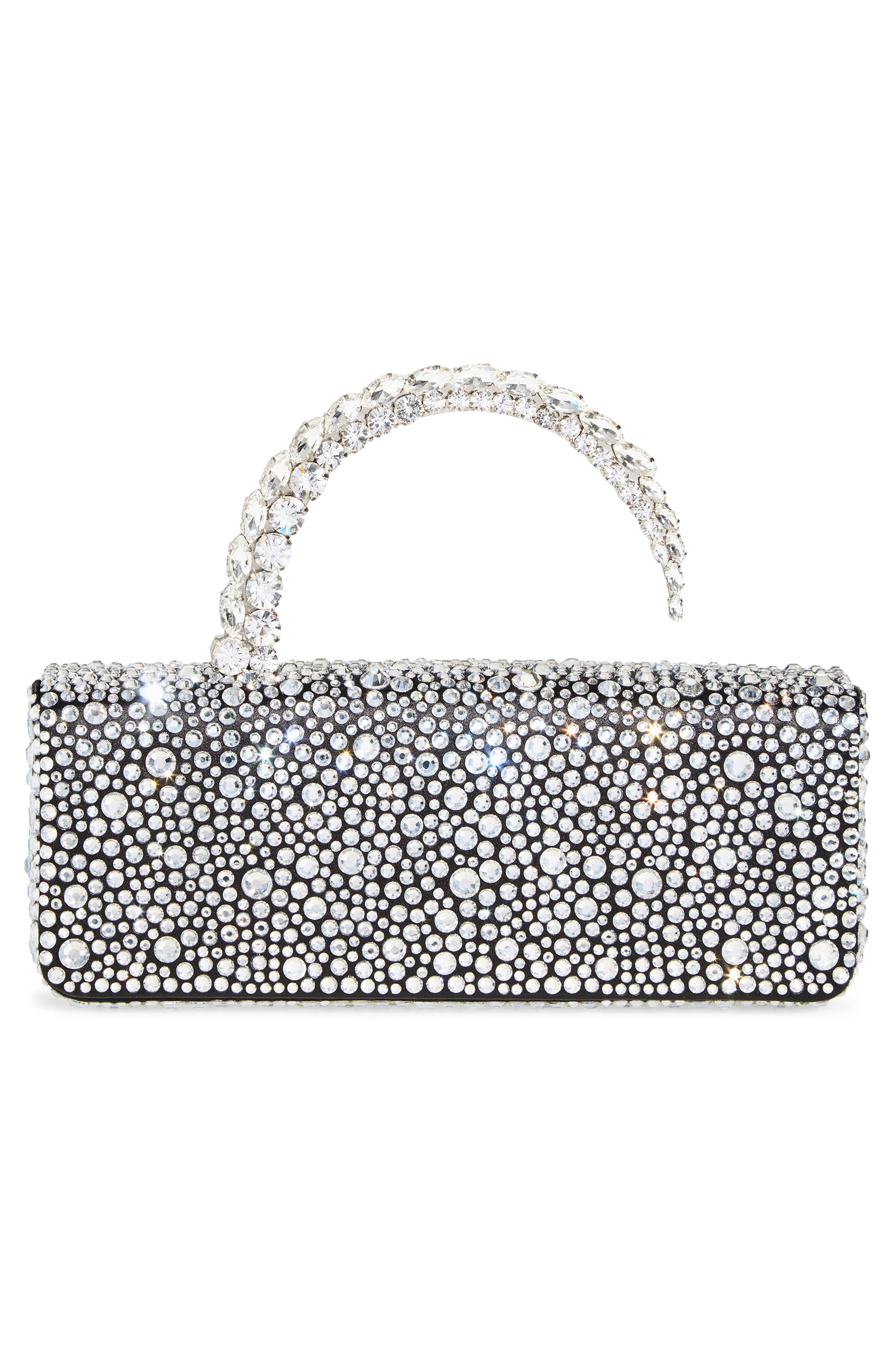 L’alingi Malika Crystal Embellished Jewel Handle Clutch, Alternate, color, 