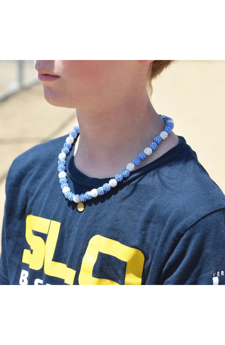 The Drip Bros Storm Drip Team Spirit Baseball and Sports Necklace, Alternate, color, Blue Adult