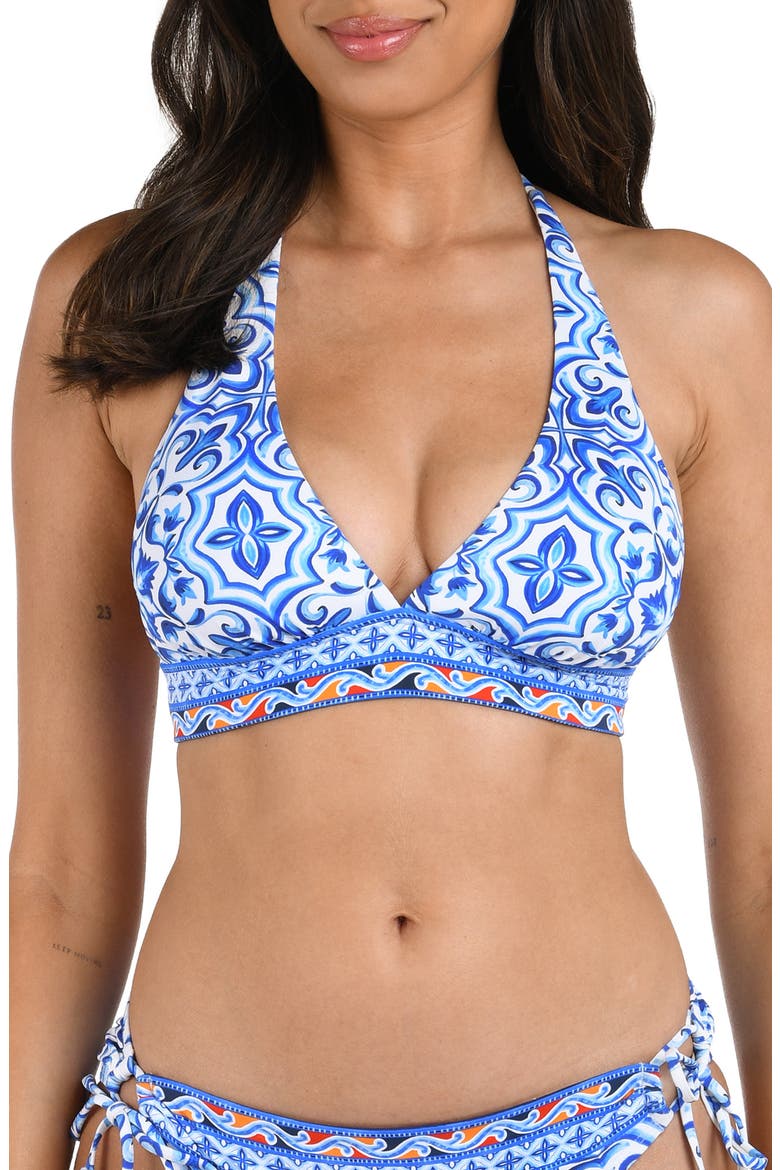 Alboran Banded Bikini Top, Main, color, BLUE