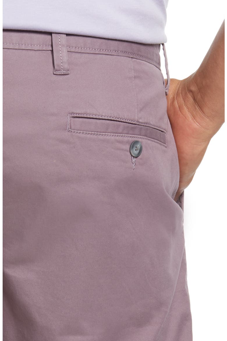 Stretch Cotton Skinny Chino Shorts, Alternate, color, PURPLE OPAL