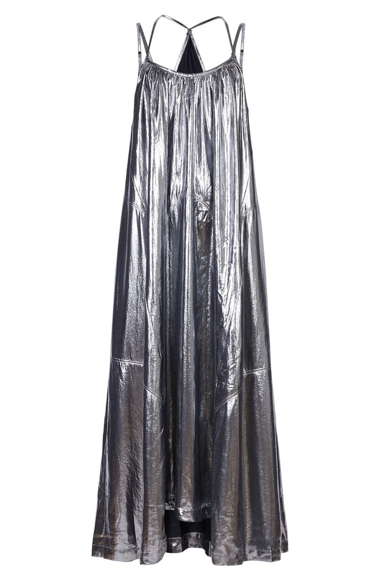 AllSaints Areena Strappy Metallic Maxi Dress, Alternate, color, 