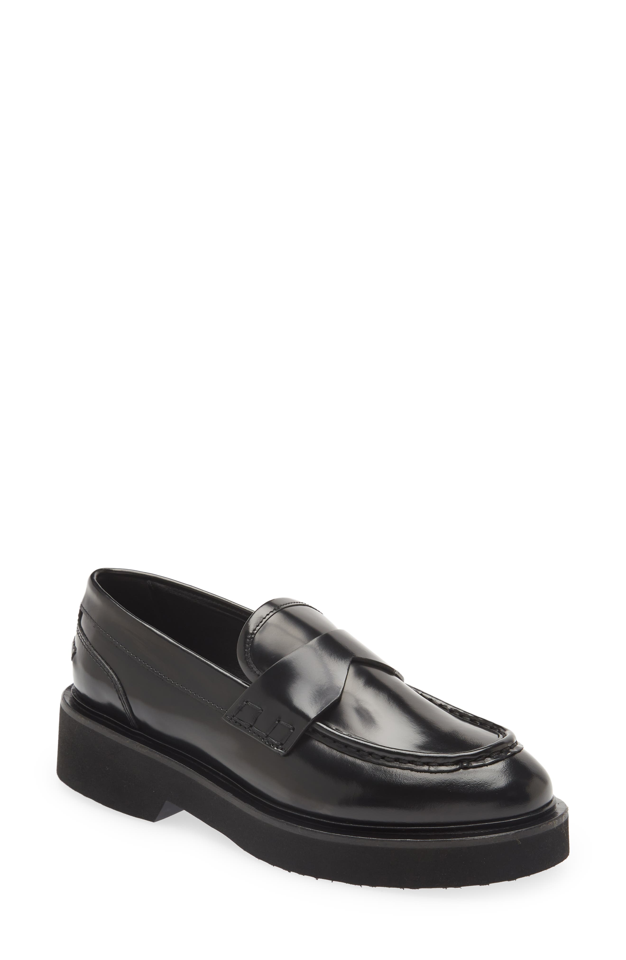 Maura Abrasivato Loafer, Main, color, BLACK