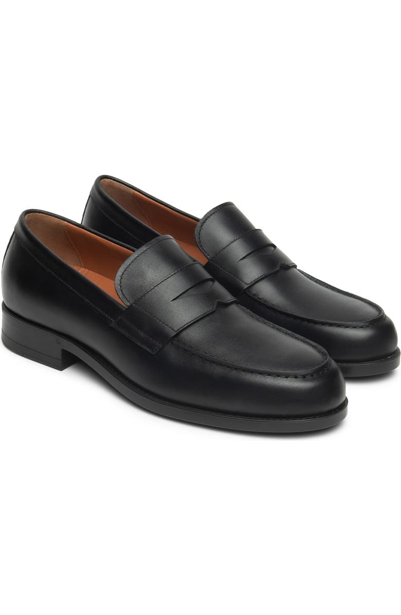 NeroGiardini Leather Penny Loafer, Main, color, Black